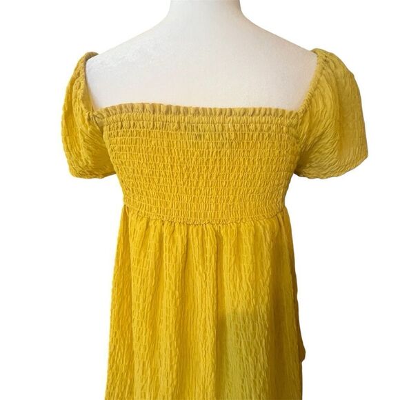 RTR NOW women's Mustard Gold Babydoll Dress size small in golden‎ yellow - Picture 8 of 15